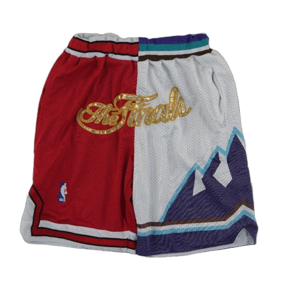 Just Don Shorts Mens Size Medium Red White 1997 NBA Finals Basketball Athleisure